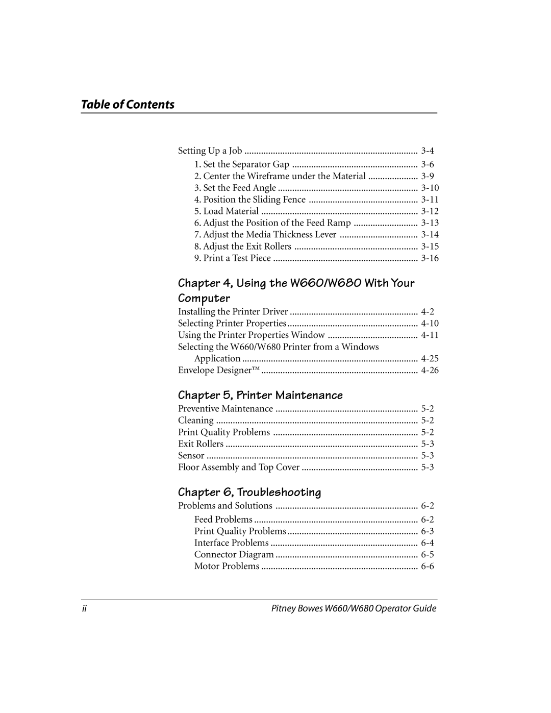 Pitney Bowes manual Using the W660/W680 With Your Computer, Printer Maintenance, Troubleshooting 