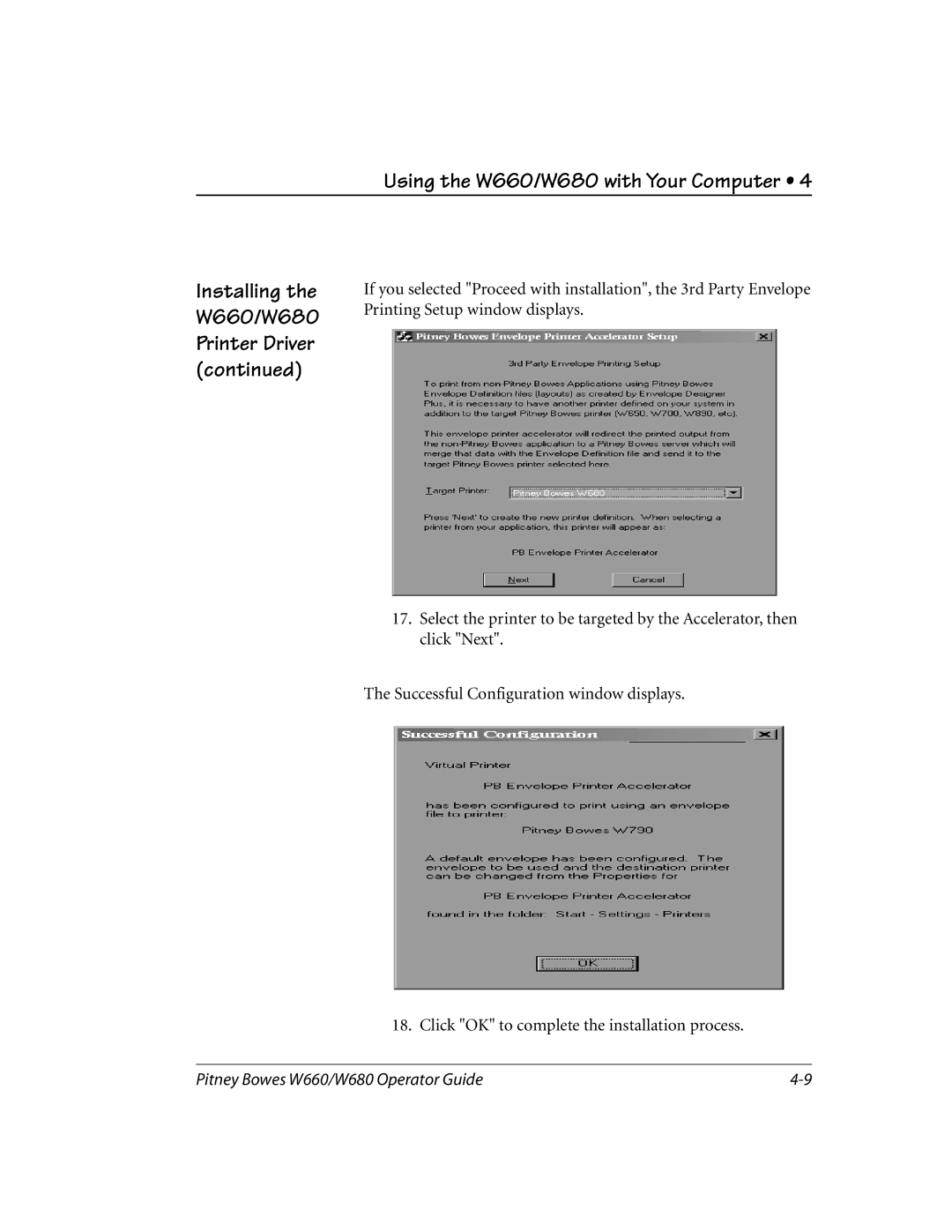 Pitney Bowes manual Using the W660/W680 with Your Computer 