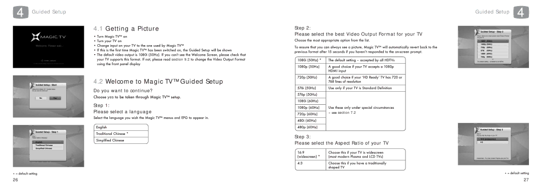 Pixel Magic Systems MTV5000 specifications Getting a Picture, Welcome to Magic TV Guided Setup 