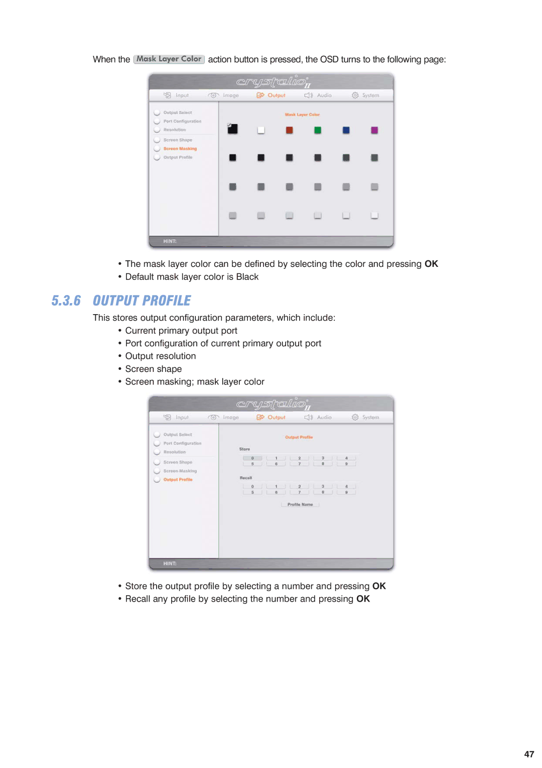 Pixel Magic Systems VPS3800 manual Output Profile 