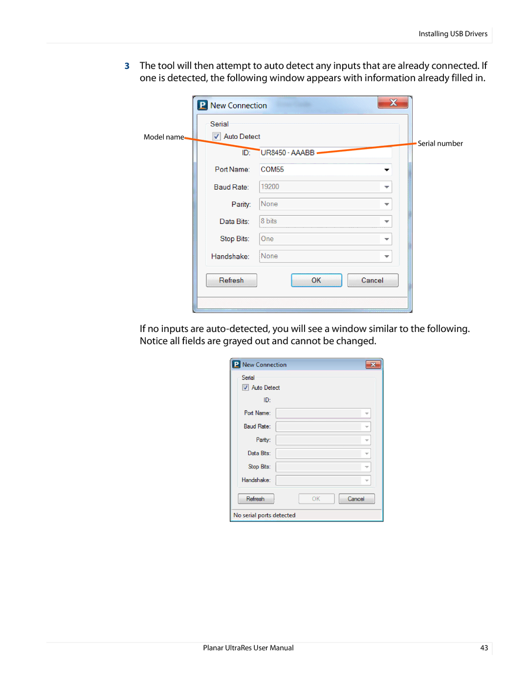 Planar 020-1229-00A user manual Model name Serial number 