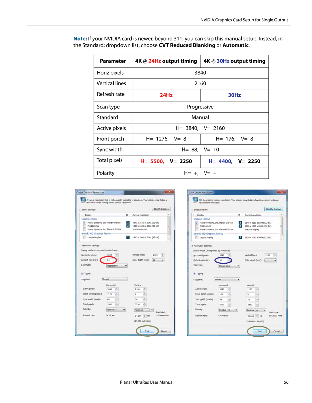 Planar 020-1229-03A user manual 24Hz 