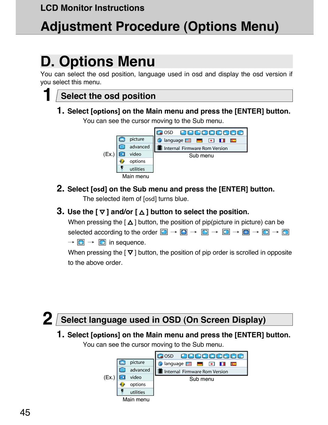 Planar 40 manual Picture Language Advanced 