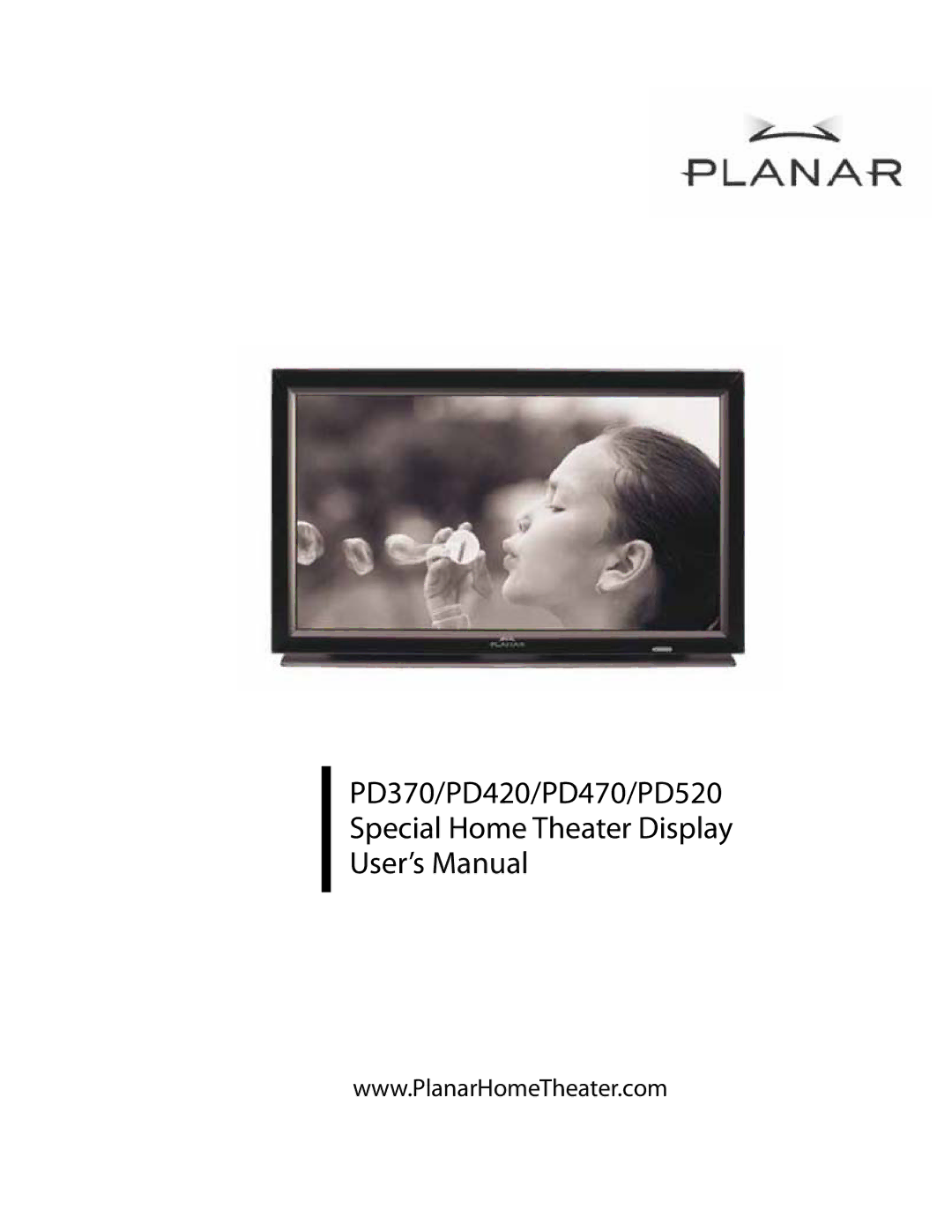 Planar pd 370, 520, 470, 420 user manual 