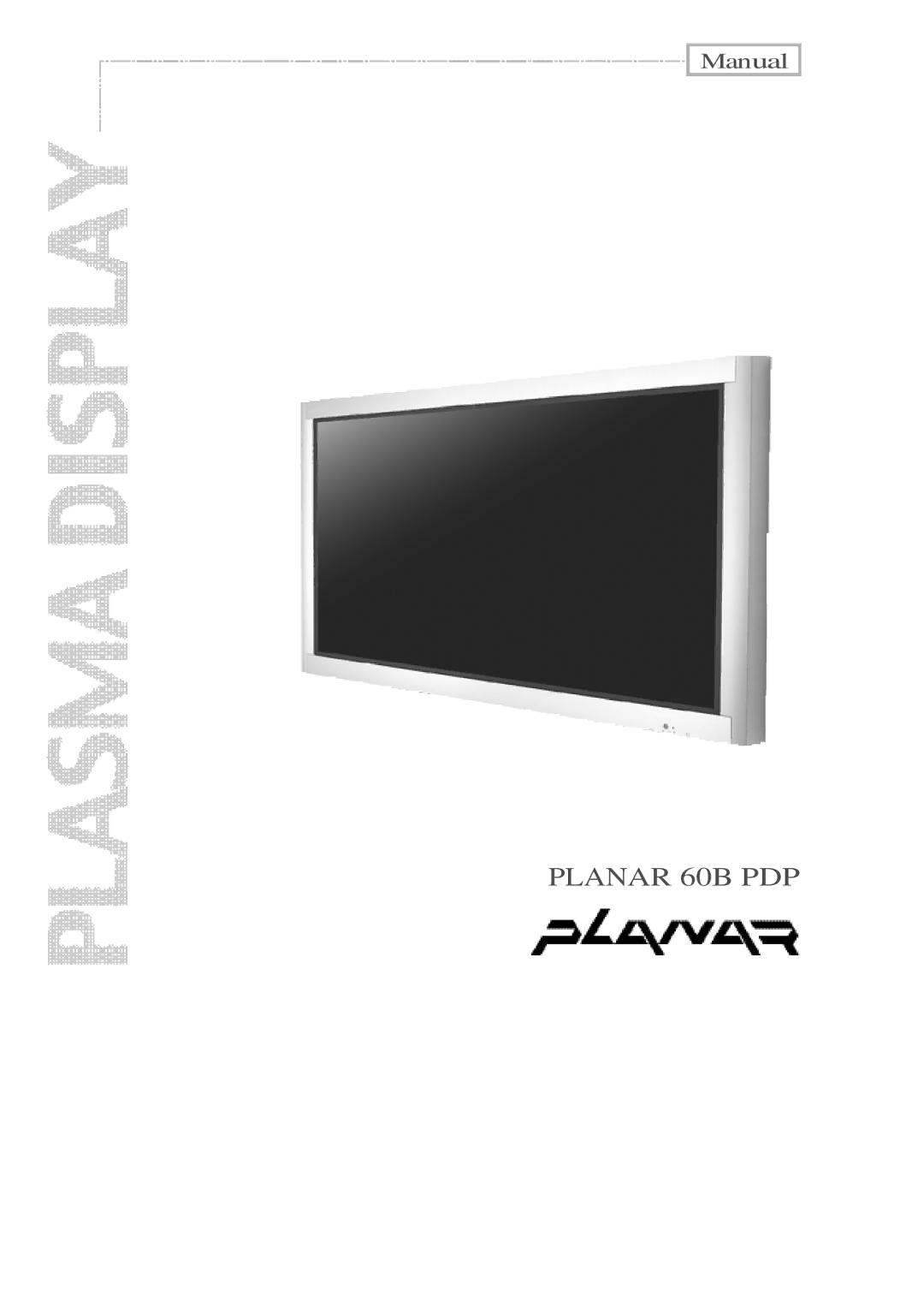 Planar manual Planar 60B PDP 