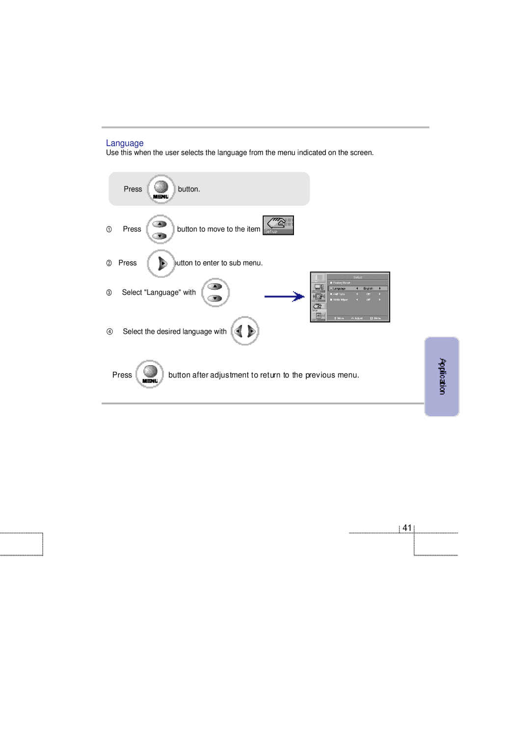 Planar 60B manual Language 