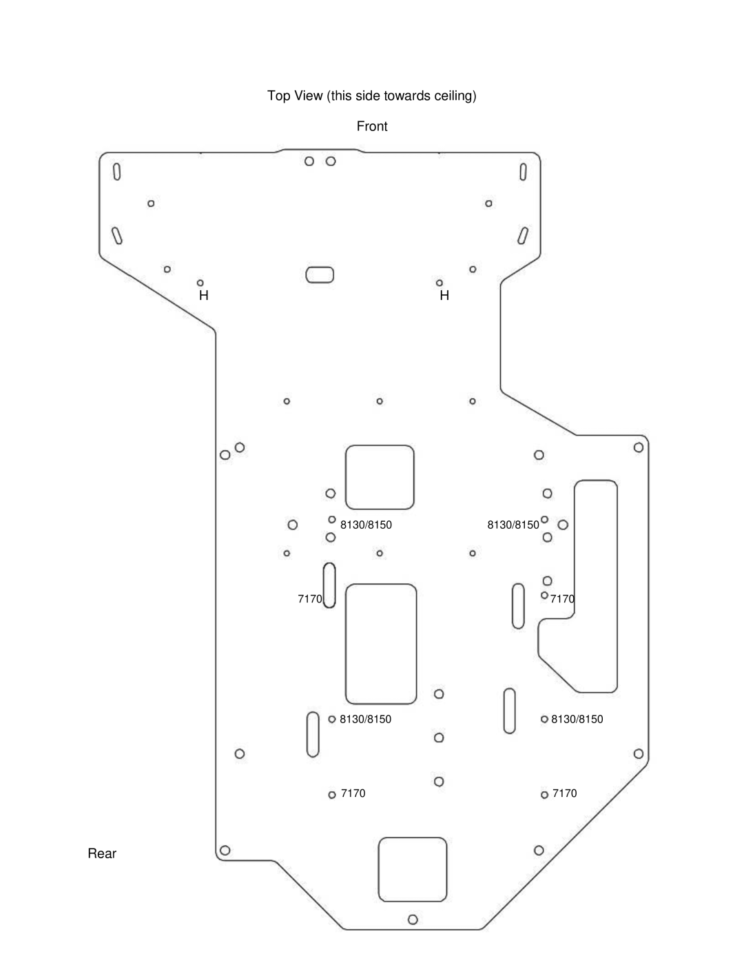 Planar A480-PL user manual Ceiling side 