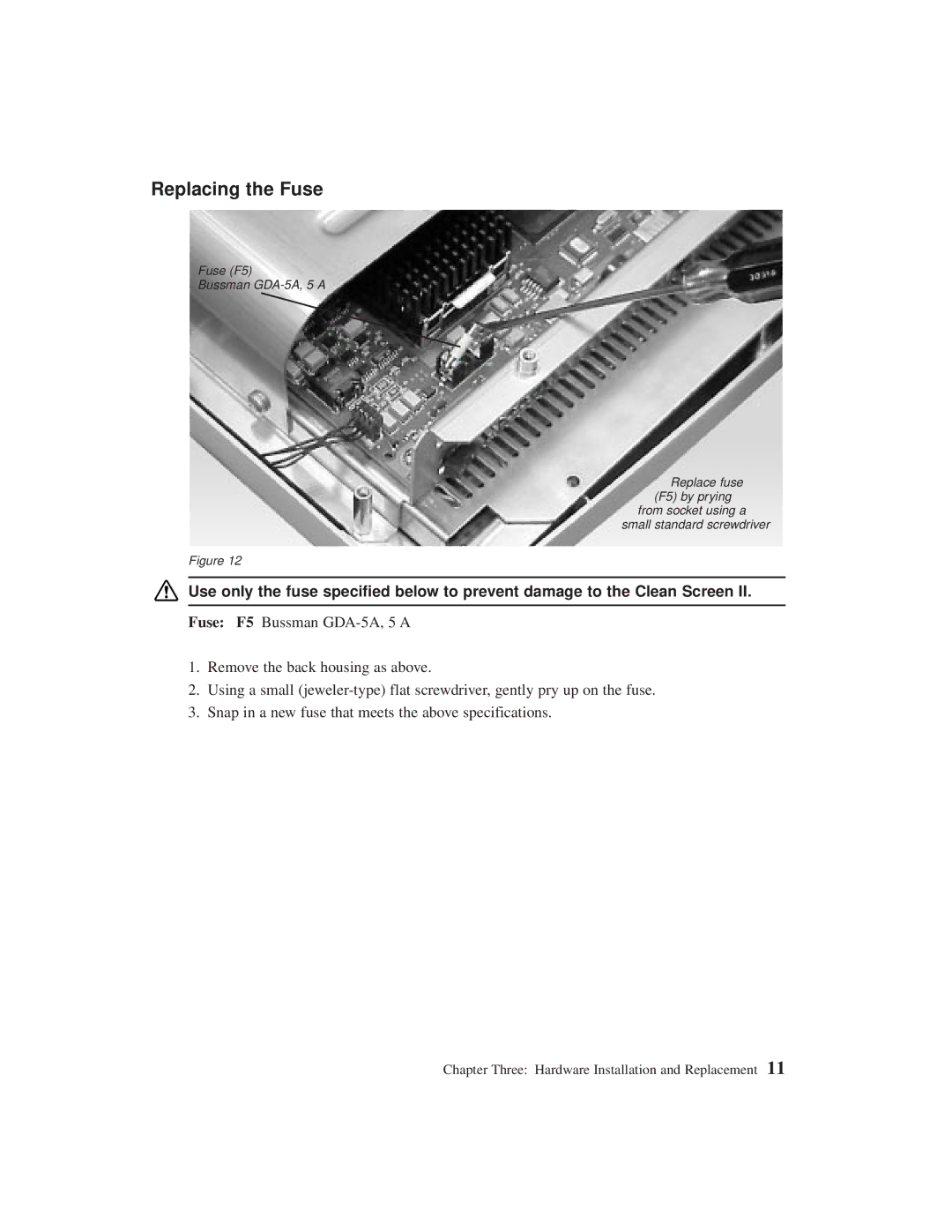 Planar C3215 user manual Replacing the Fuse 