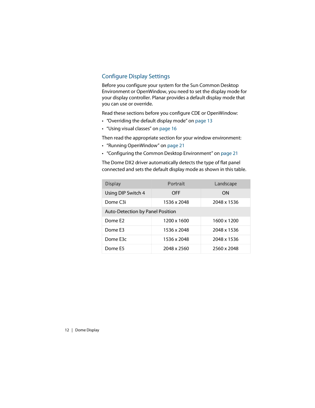 Planar C3i/EX manual Configure Display Settings 