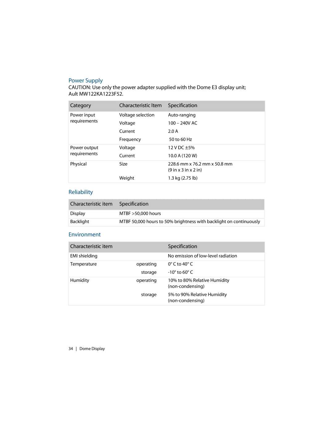 Planar C3i/EX manual EMI shielding No emission of low-level radiation Temperature 