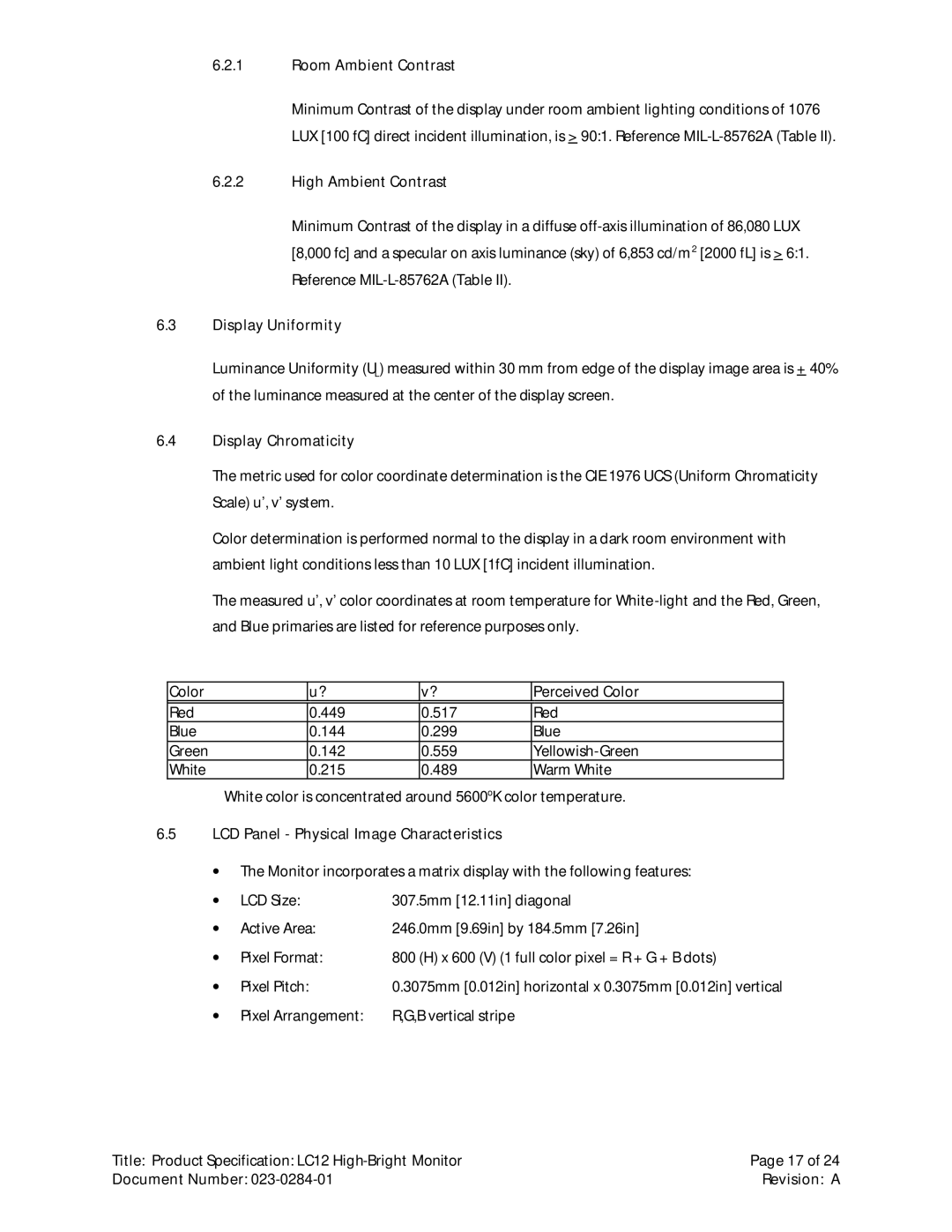 Planar LC12 manual Room Ambient Contrast 