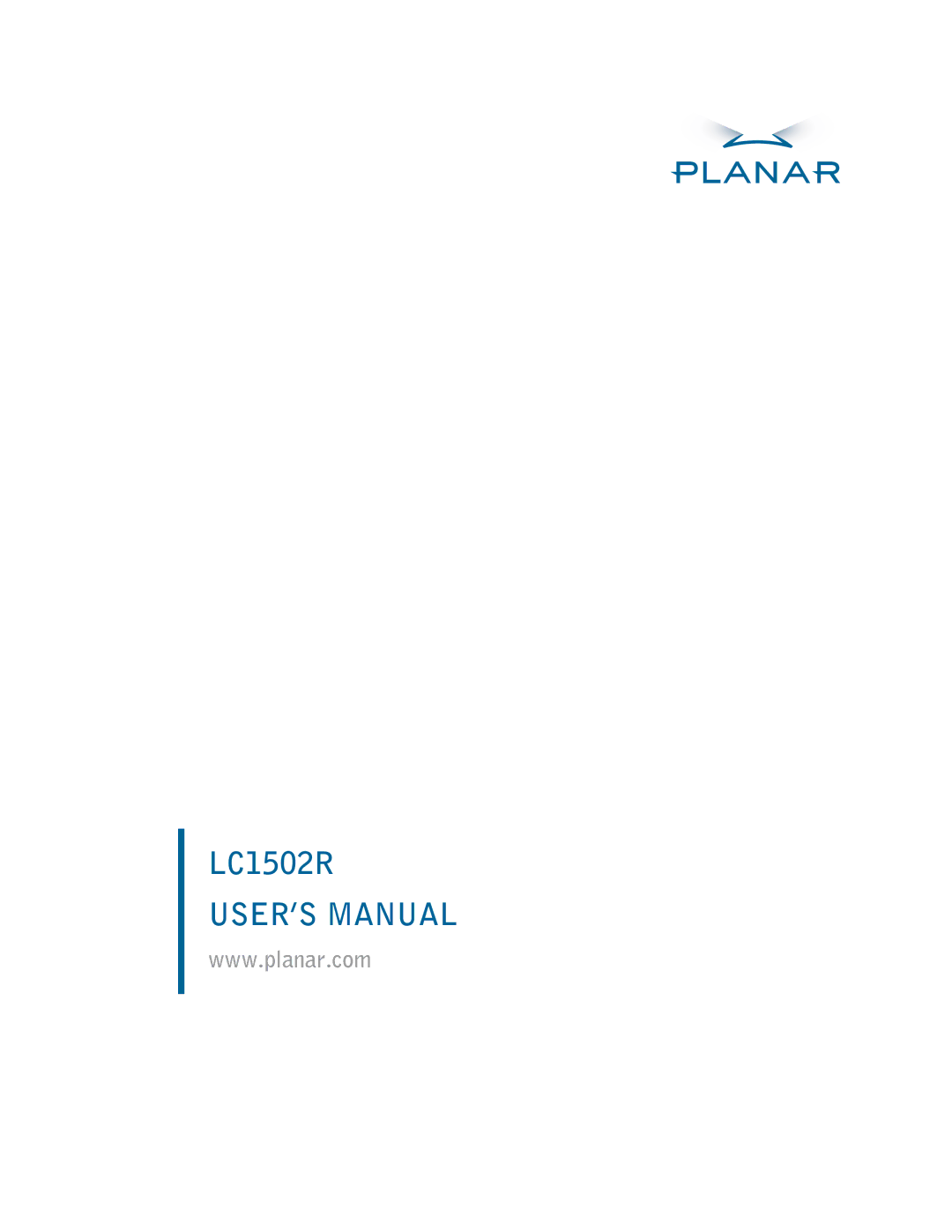 Planar LC1502R user manual USER’S Manual 