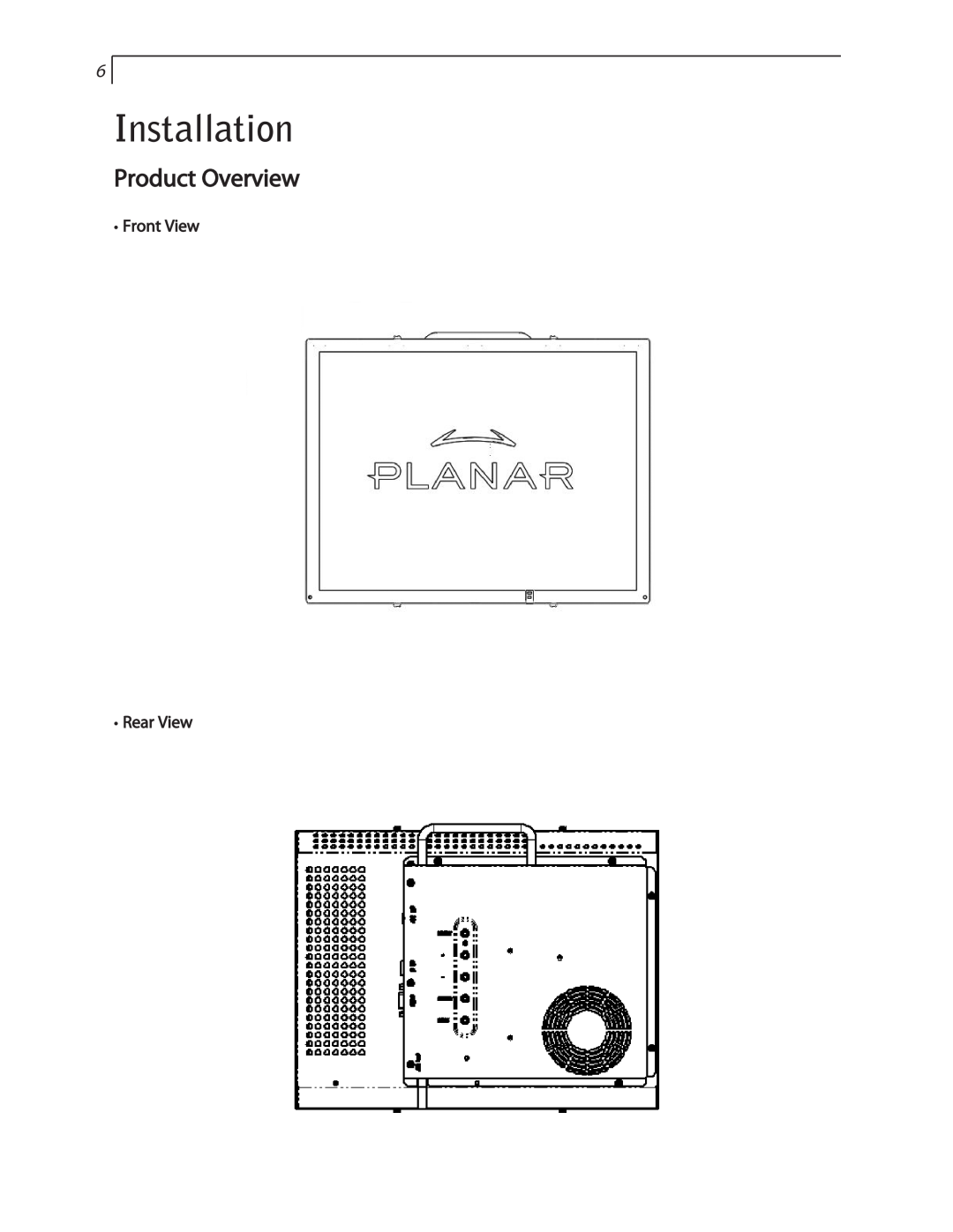 Planar LC1502R user manual Installation, Product Overview 