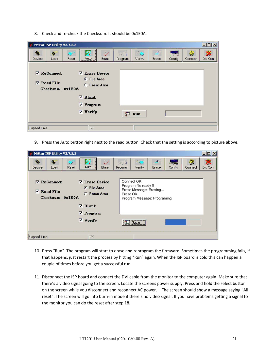 Planar LT1201 user manual 