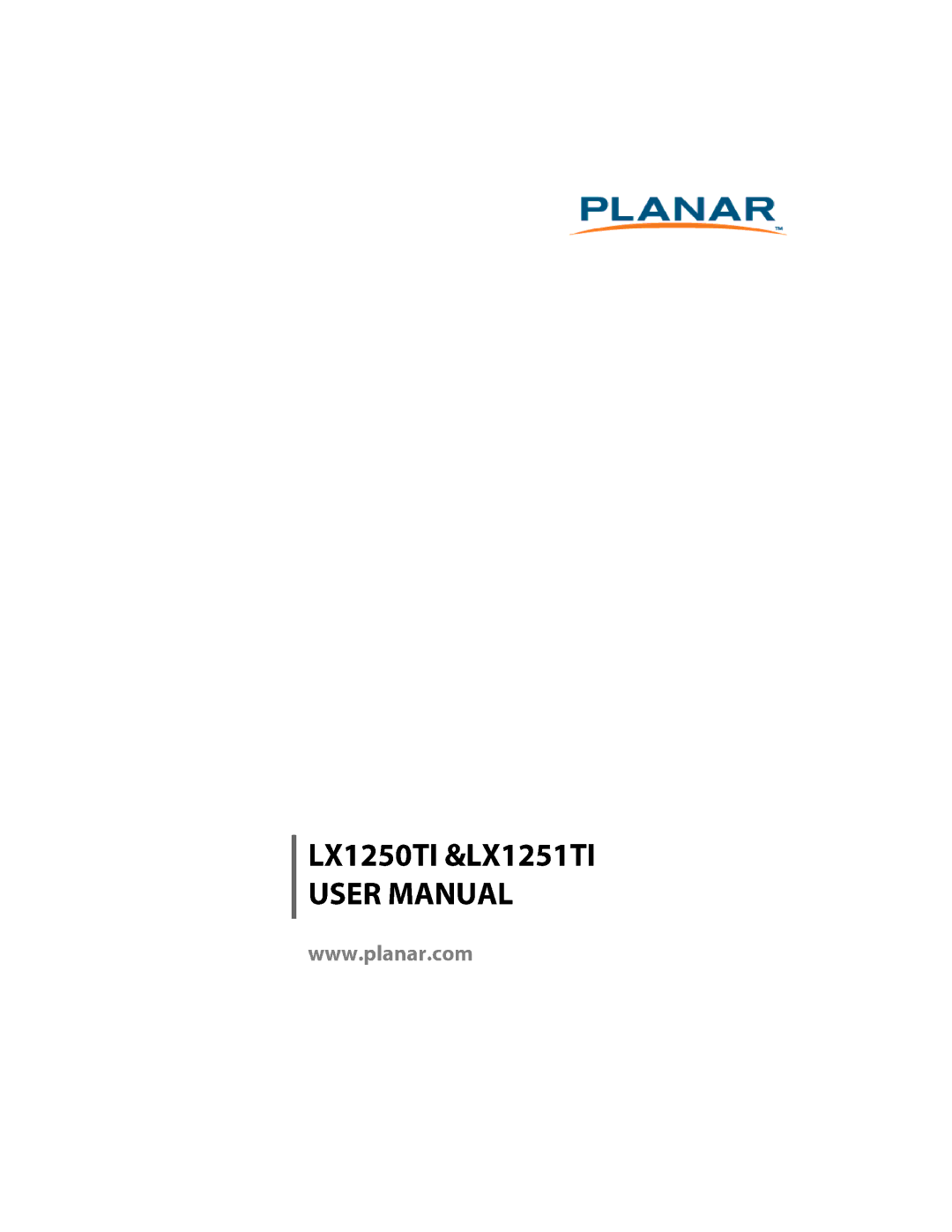 Planar LX1251TI, LX1250TI manual 