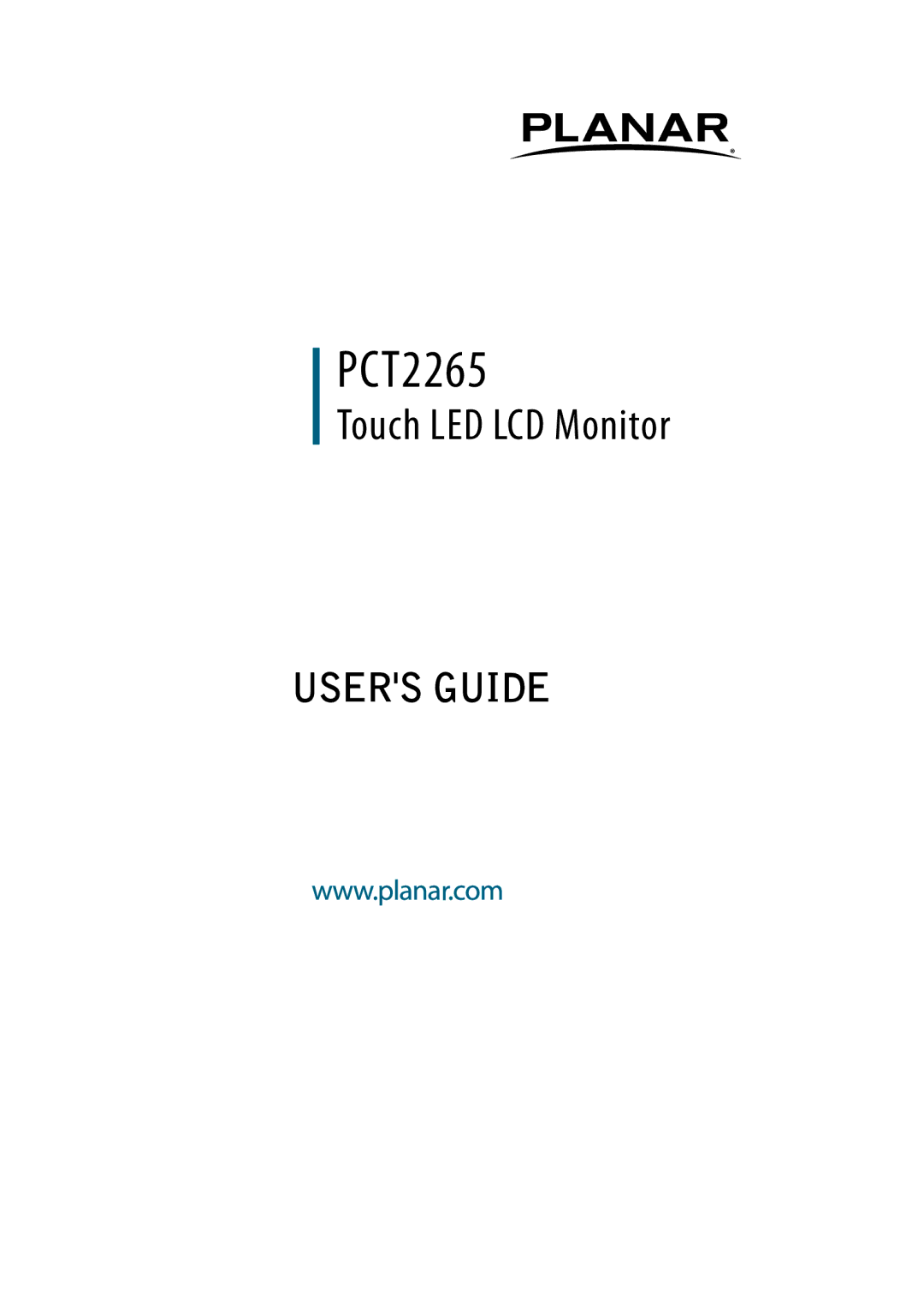 Planar PCT2265 manual 