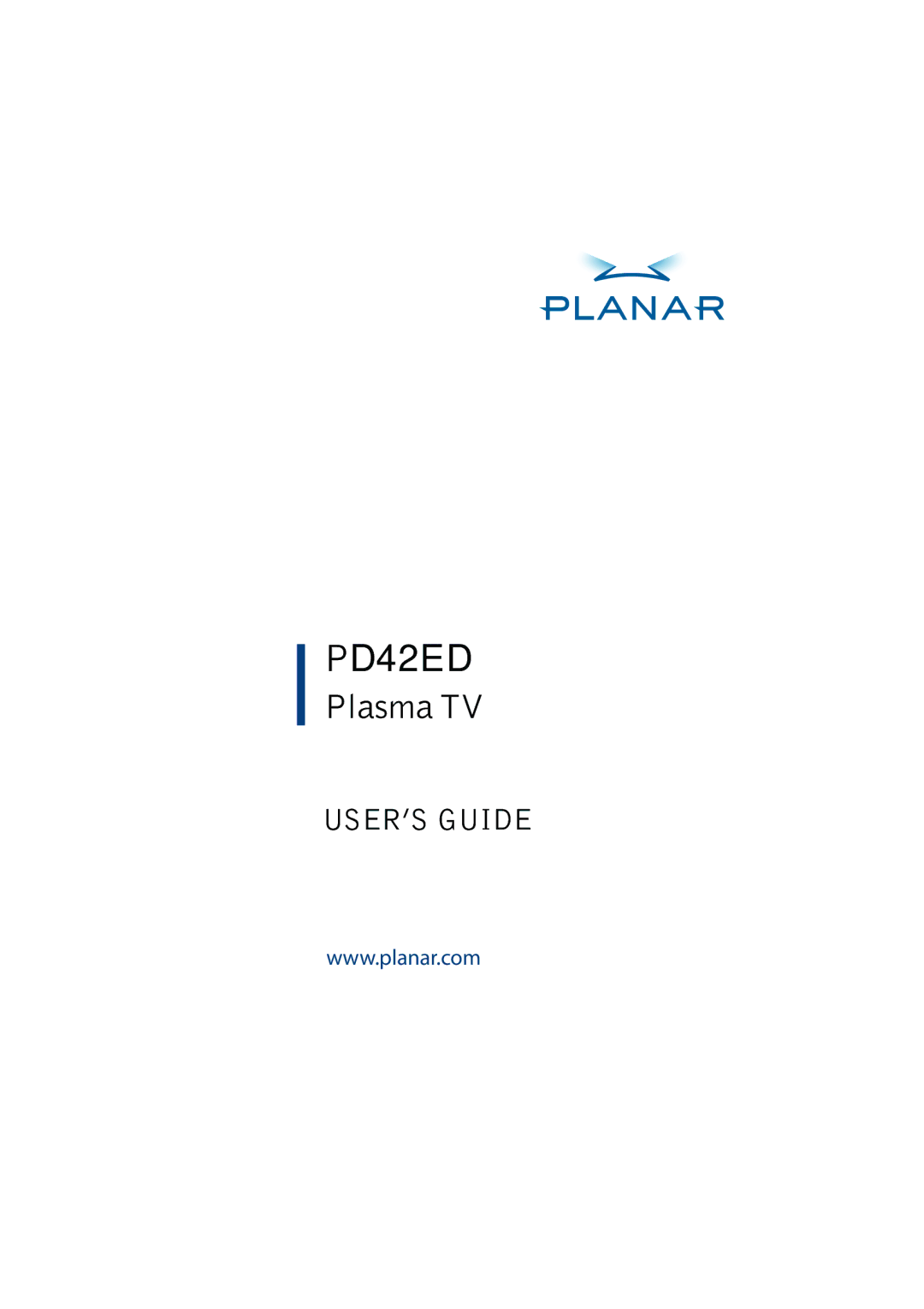 Planar PD42ED manual 