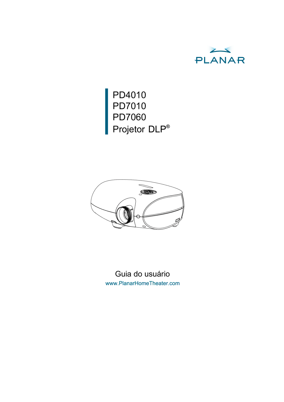 Planar manual PD4010 PD7010 PD7060 Projetor 