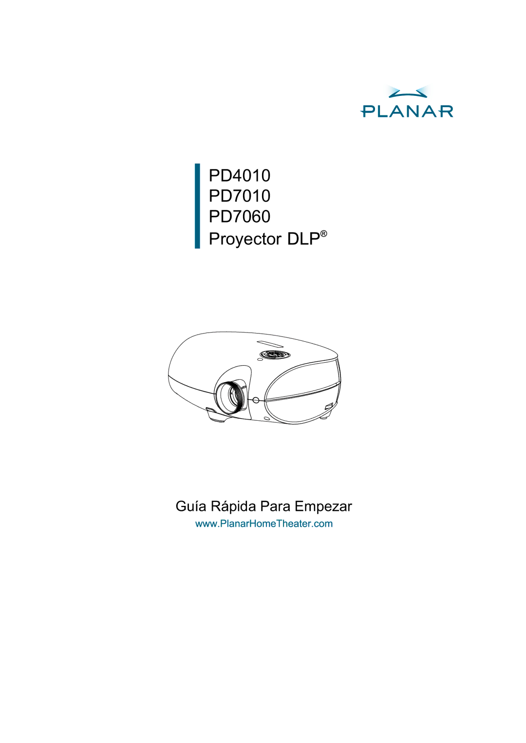 Planar manual PD4010 PD7010 PD7060 Proyector 