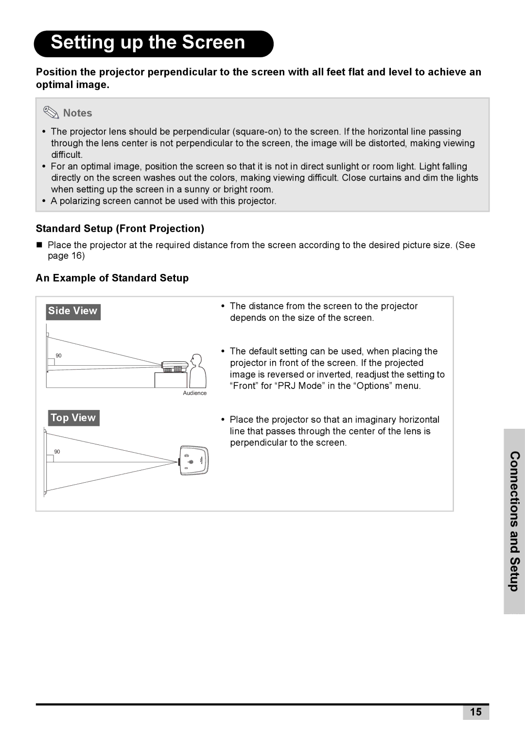 Planar PD7130 user manual Top View 