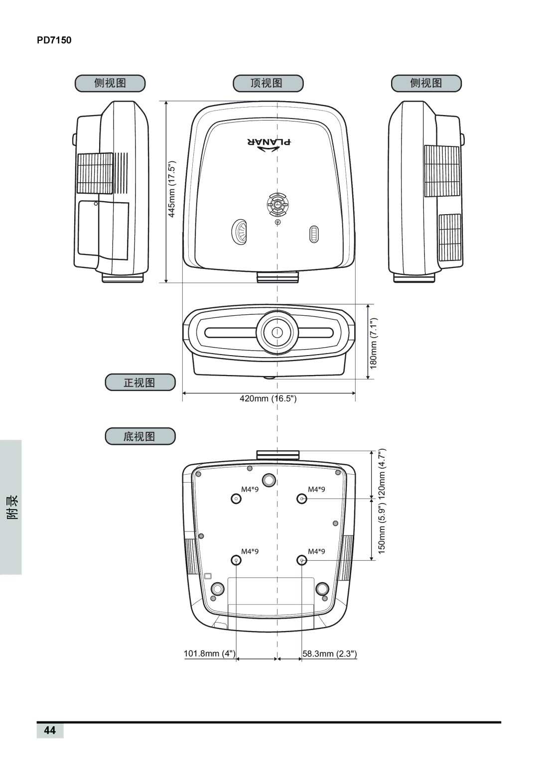 Planar PD7150, PD7130 manual 