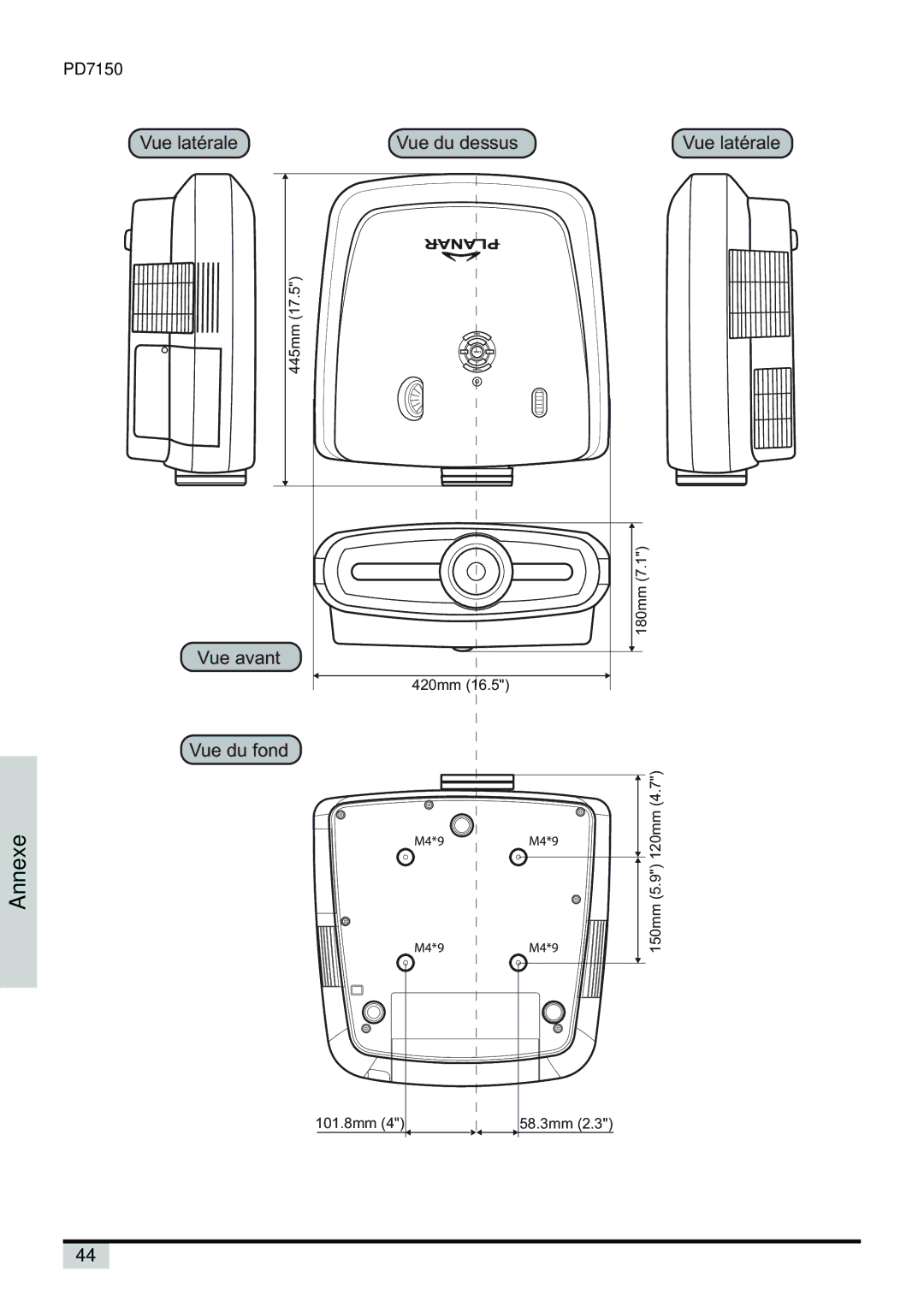 Planar PD7150 manual 