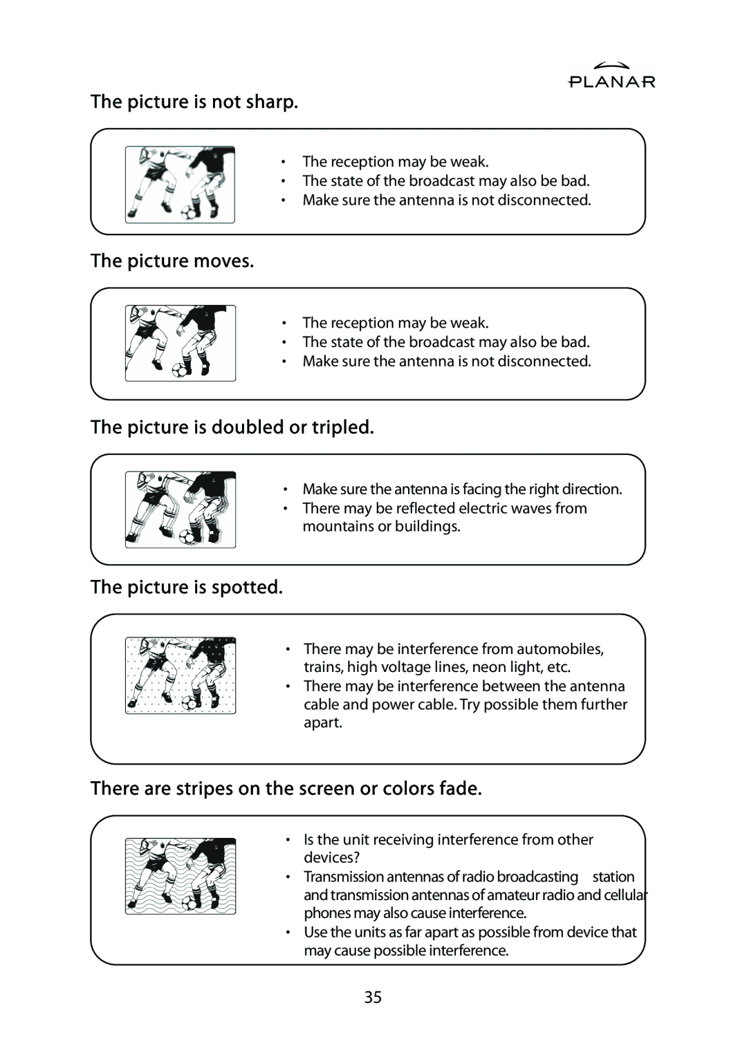 Planar PDP42HD user manual Picture is not sharp 