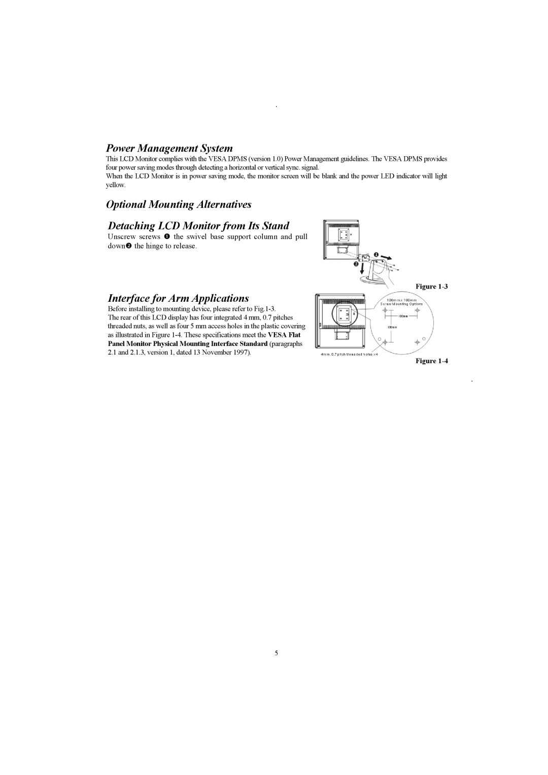 Planar PE171 manual Power Management System, Interface for Arm Applications 