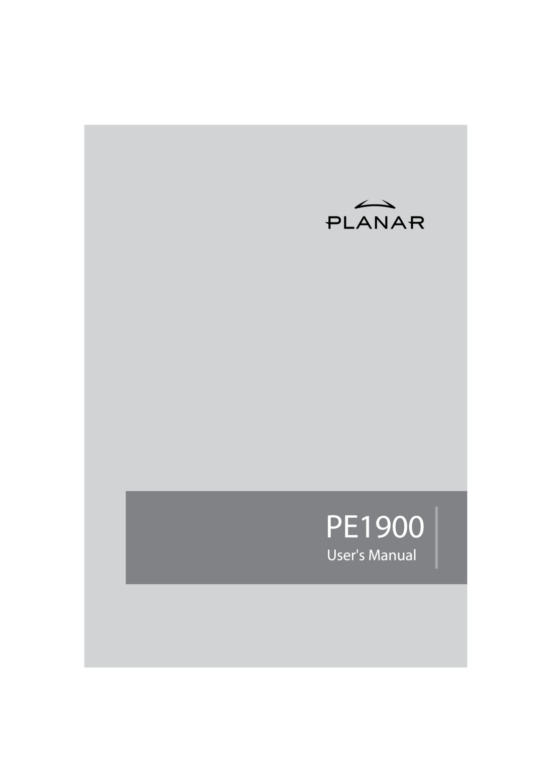 Planar PE1900 manual 