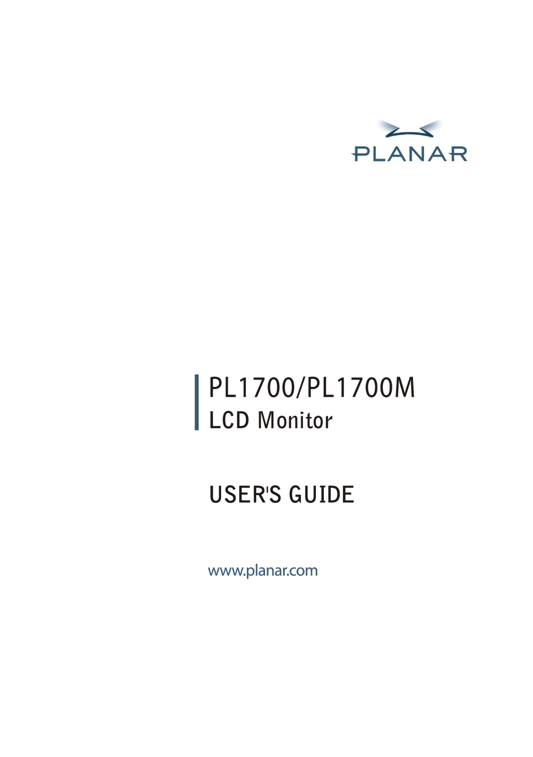 Planar PL1700M manual 