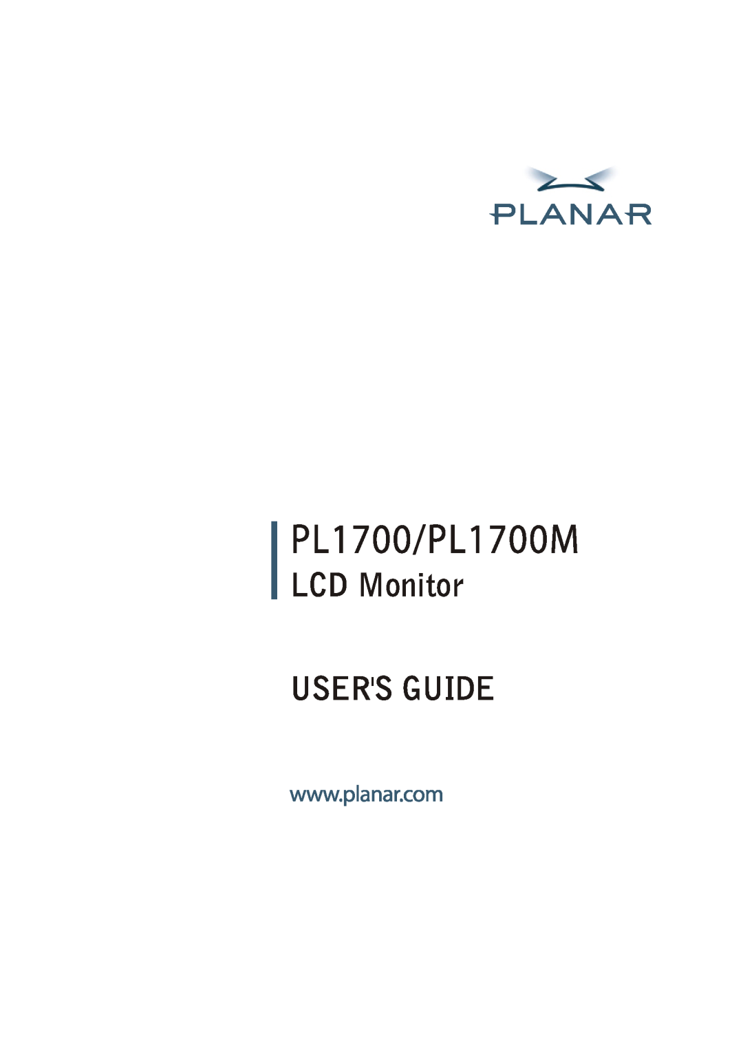 Planar PL1700M manual 