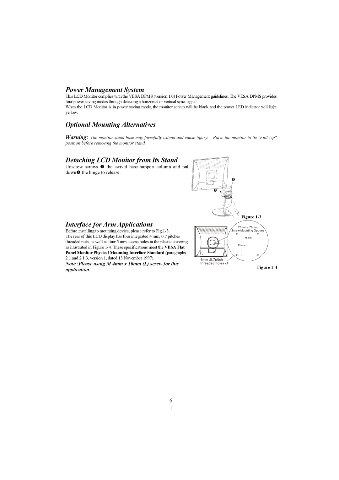 Planar PL1711M manual Power Management System, Interface for Arm Applications 