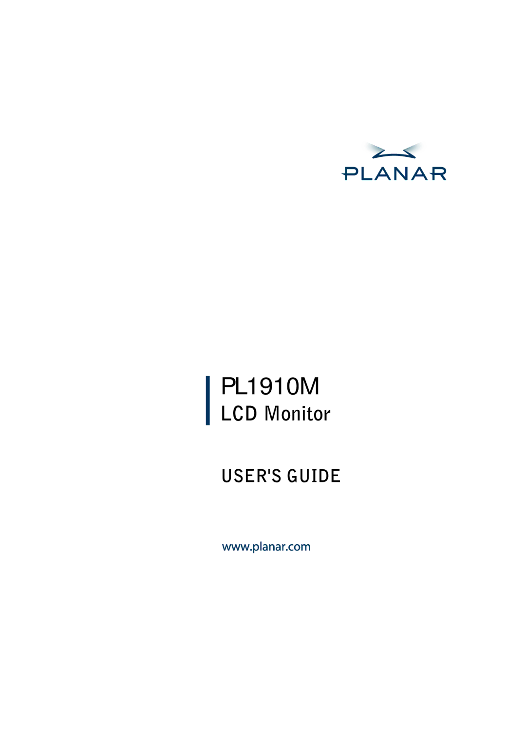 Planar PL1910M manual 