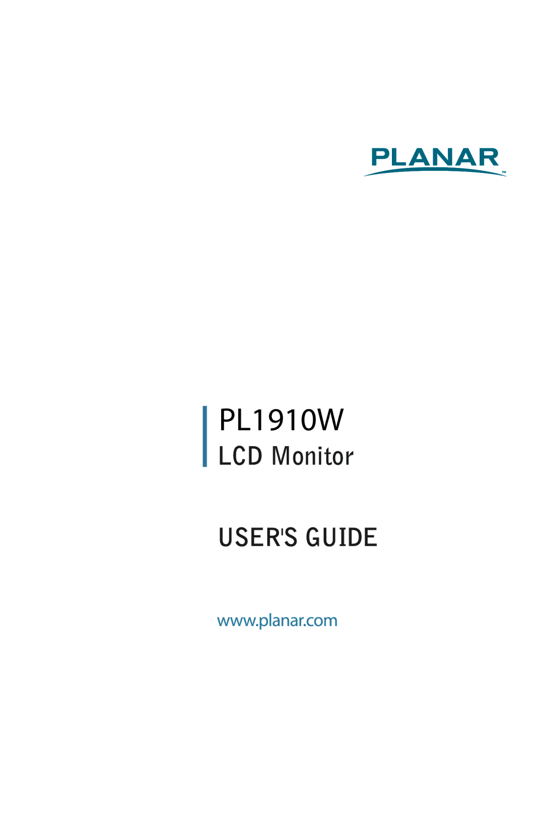 Planar PL1910W manual 