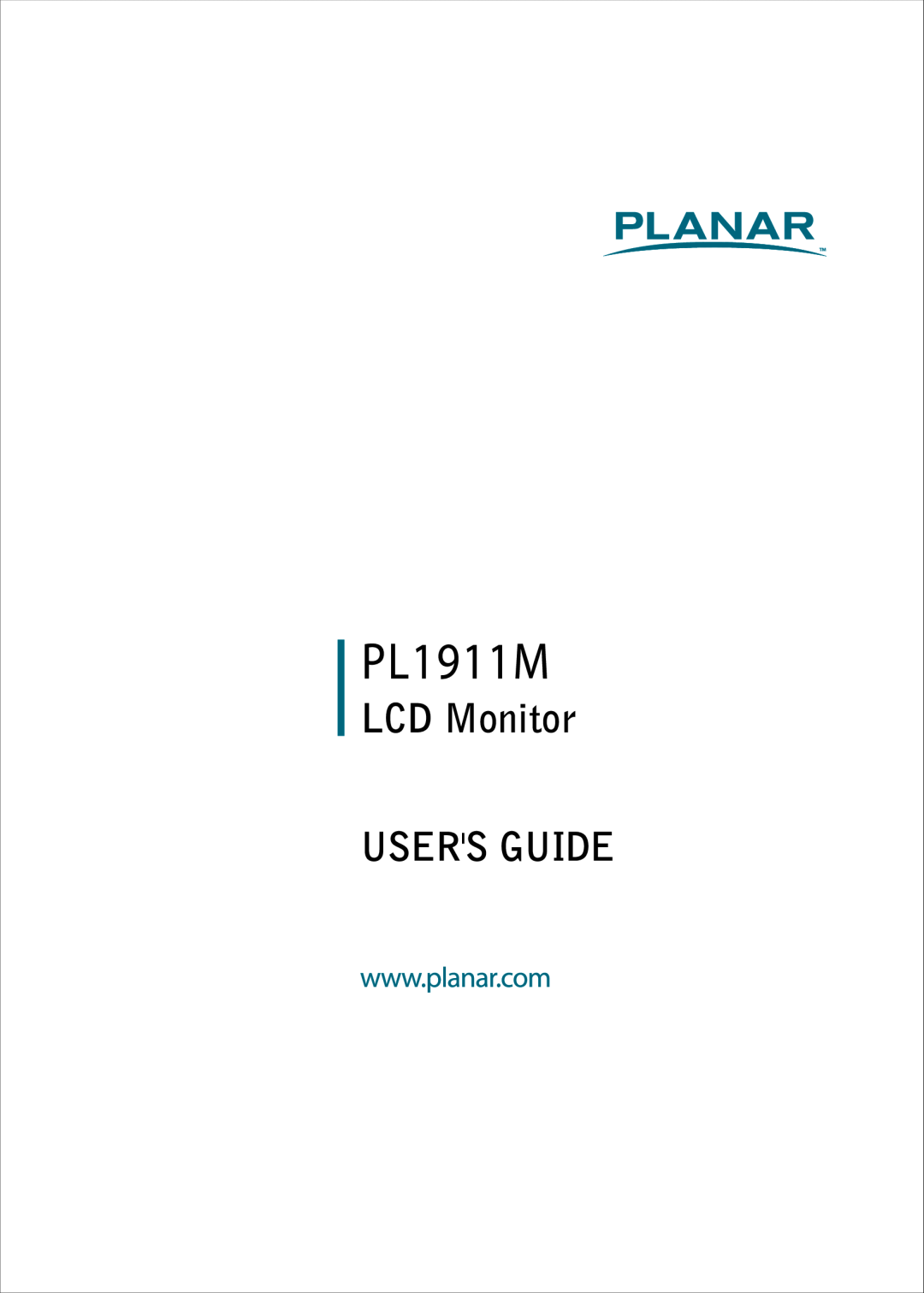 Planar PL1911M manual 