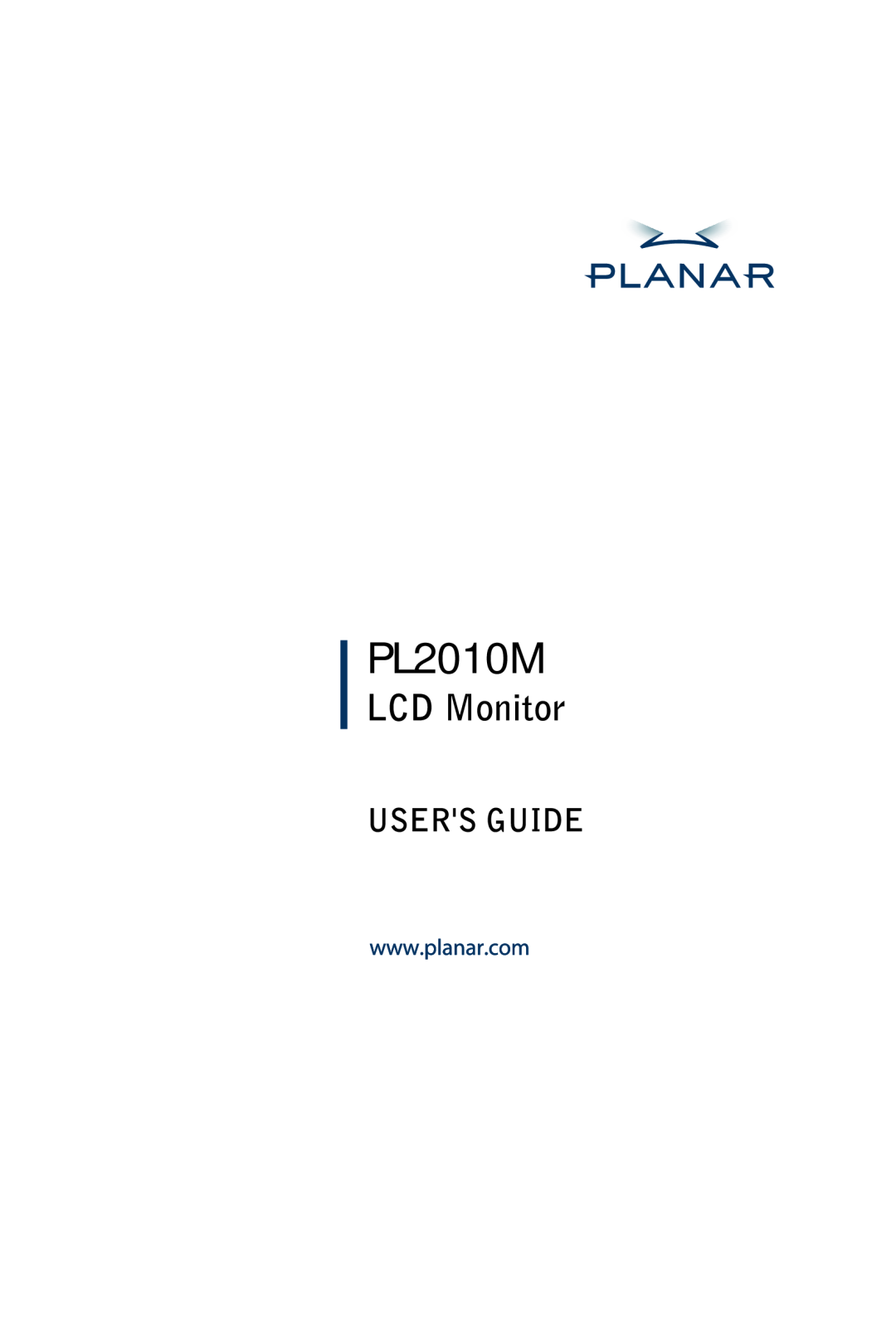 Planar PL2010M manual 