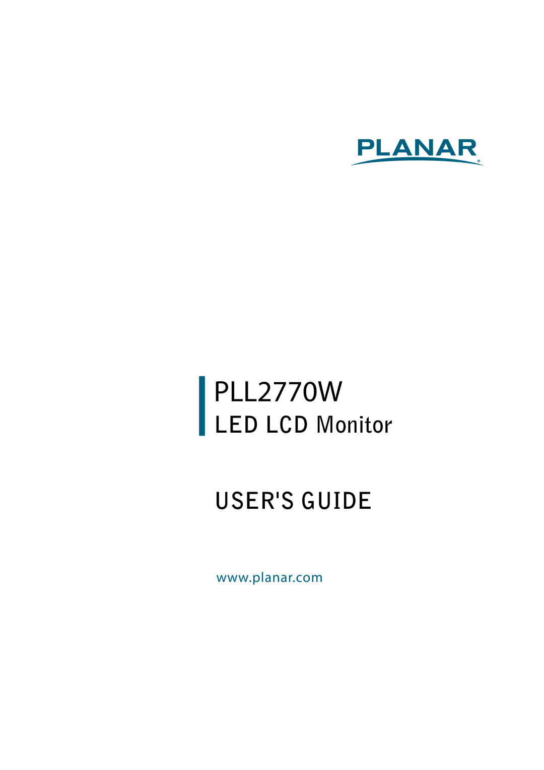 Planar PLL2770W manual 