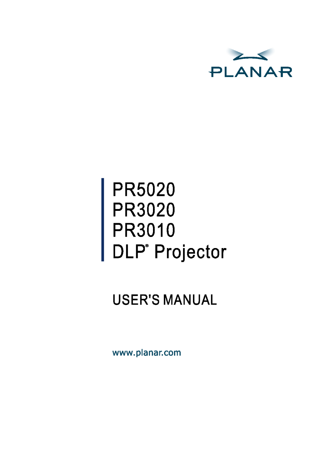 Planar PR5020, PR3020 manual 