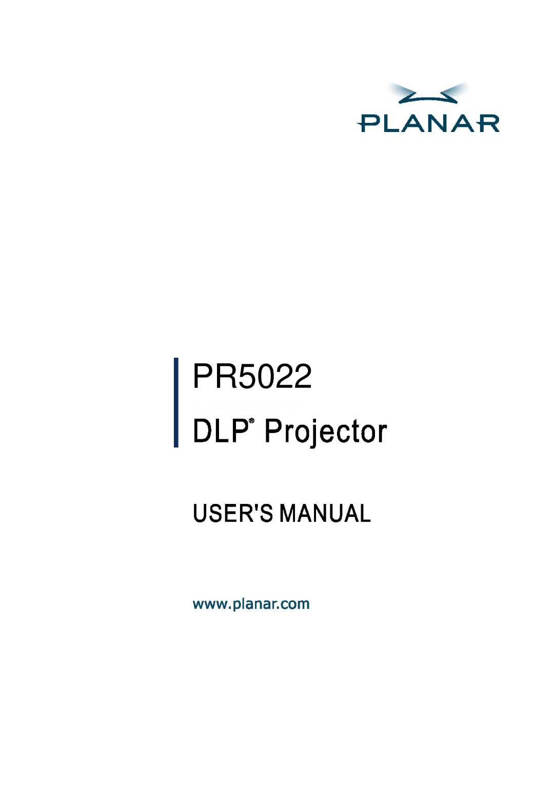 Planar PR5022 manual 