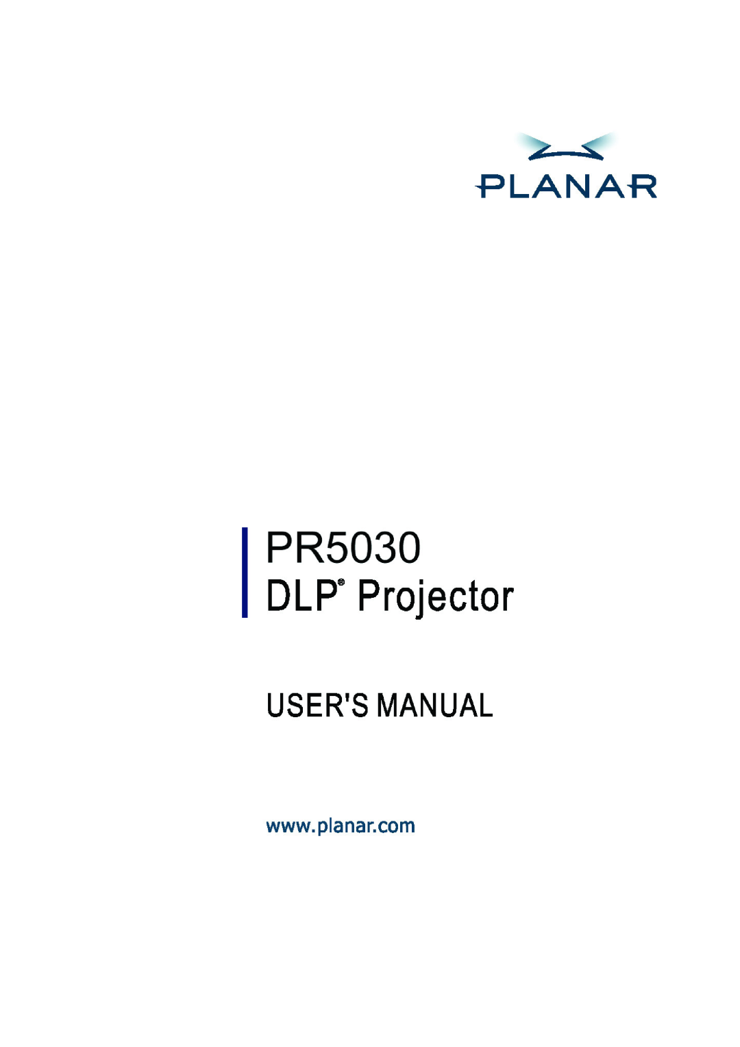 Planar PR5030 manual 