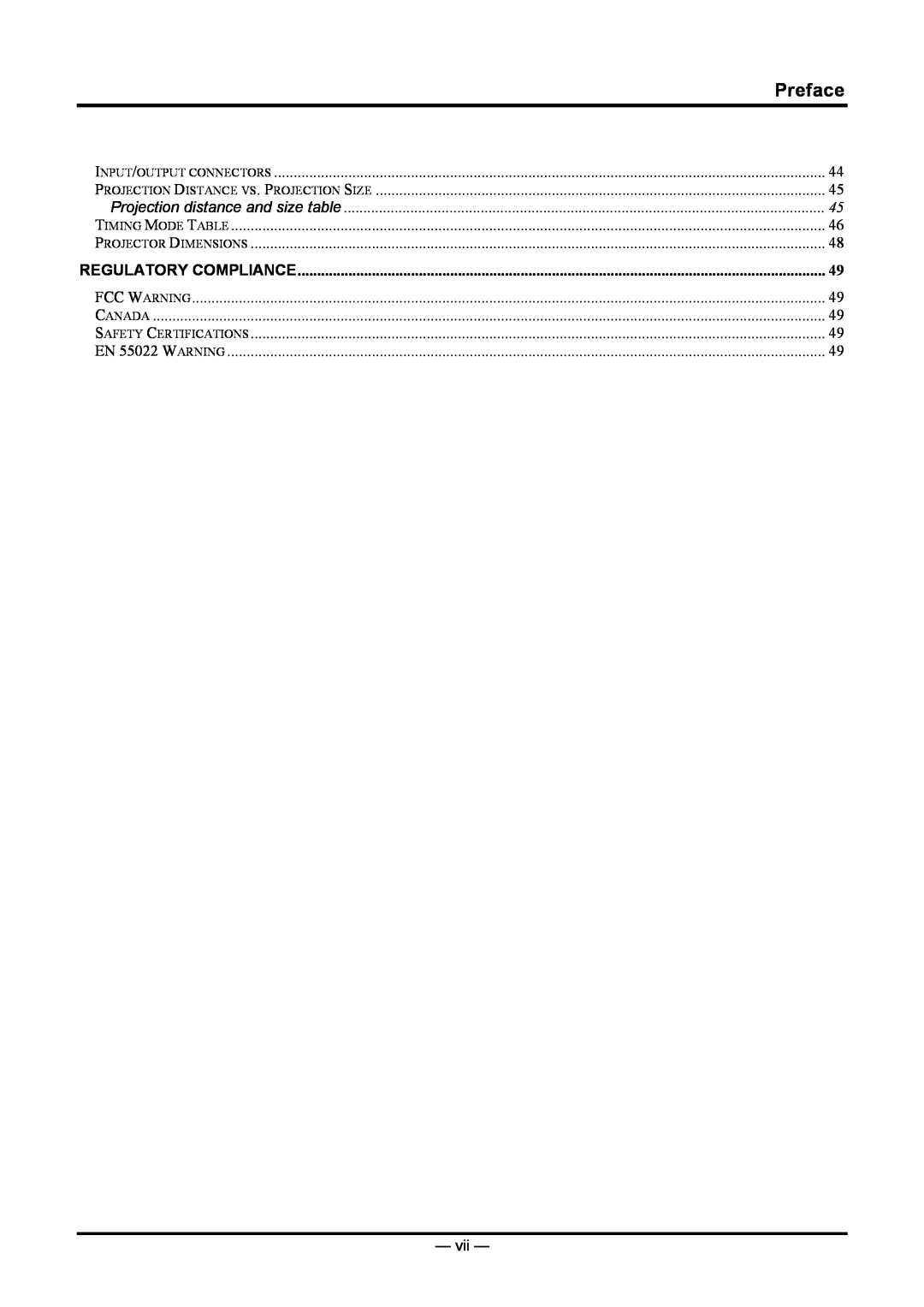 Planar PR5030 manual Preface, Regulatory Compliance 
