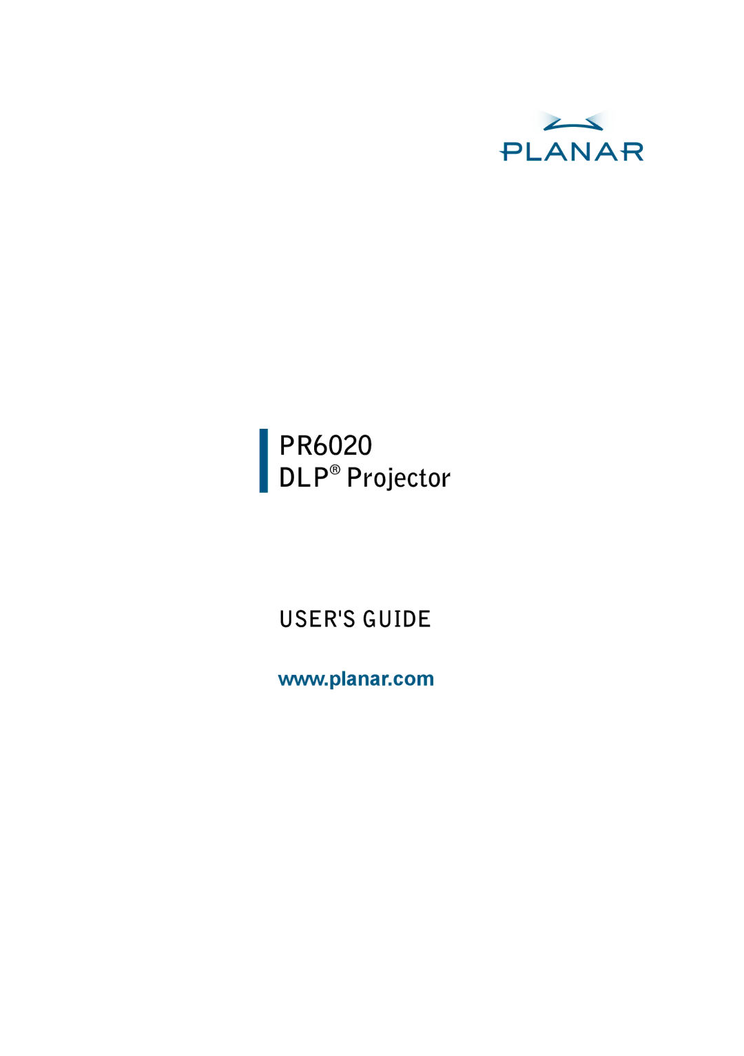 Planar manual PR6020 DLP Projector 