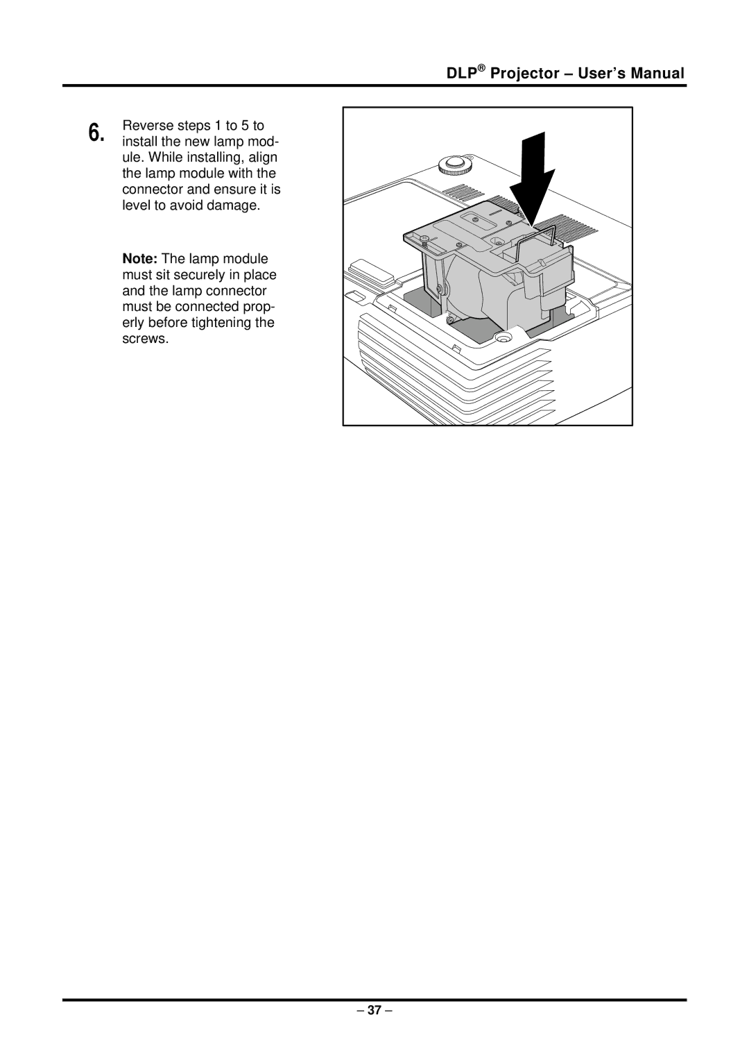 Planar PR6022 manual DLP Projector User’s Manual 