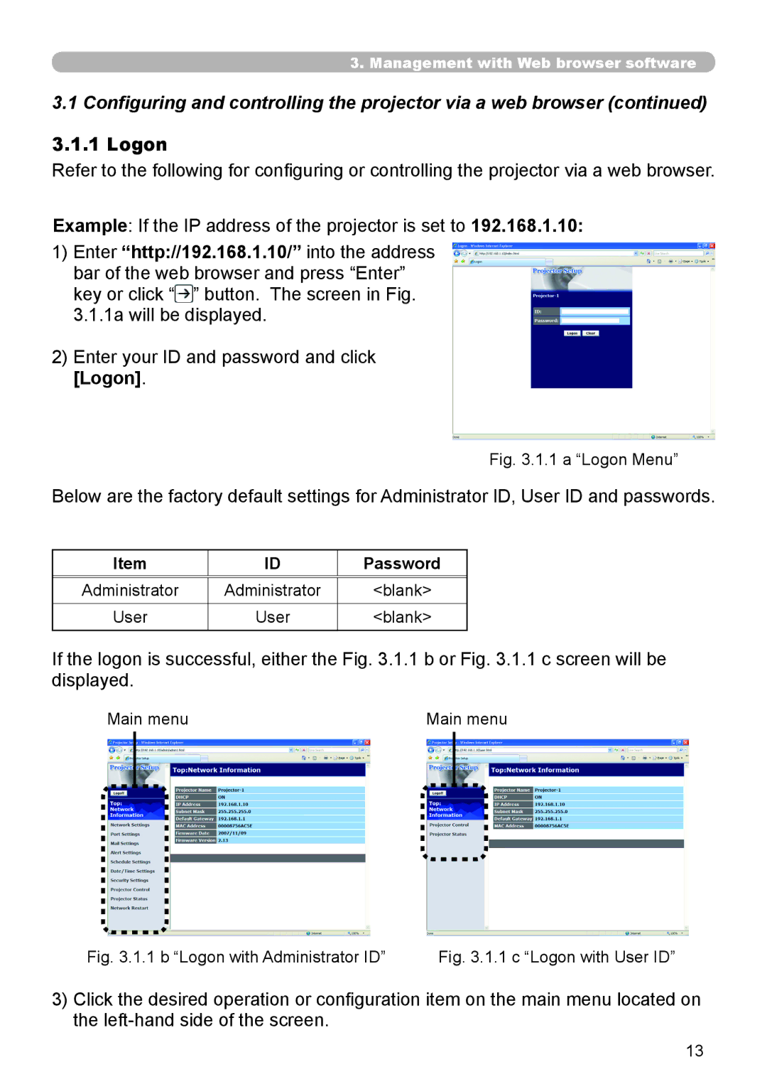 Planar PR9030 user manual Logon, Password 