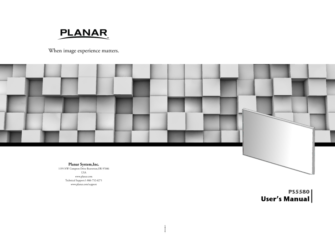 Planar PS5580 user manual User’s Manual 