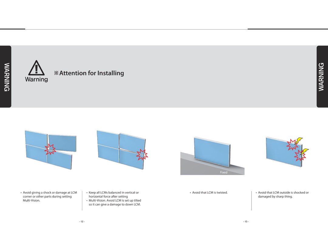 Planar PS5580 user manual ※Attention for Installing 