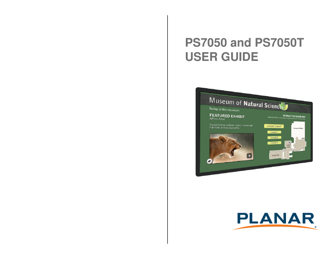 Planar PS7050T manual User Guide 