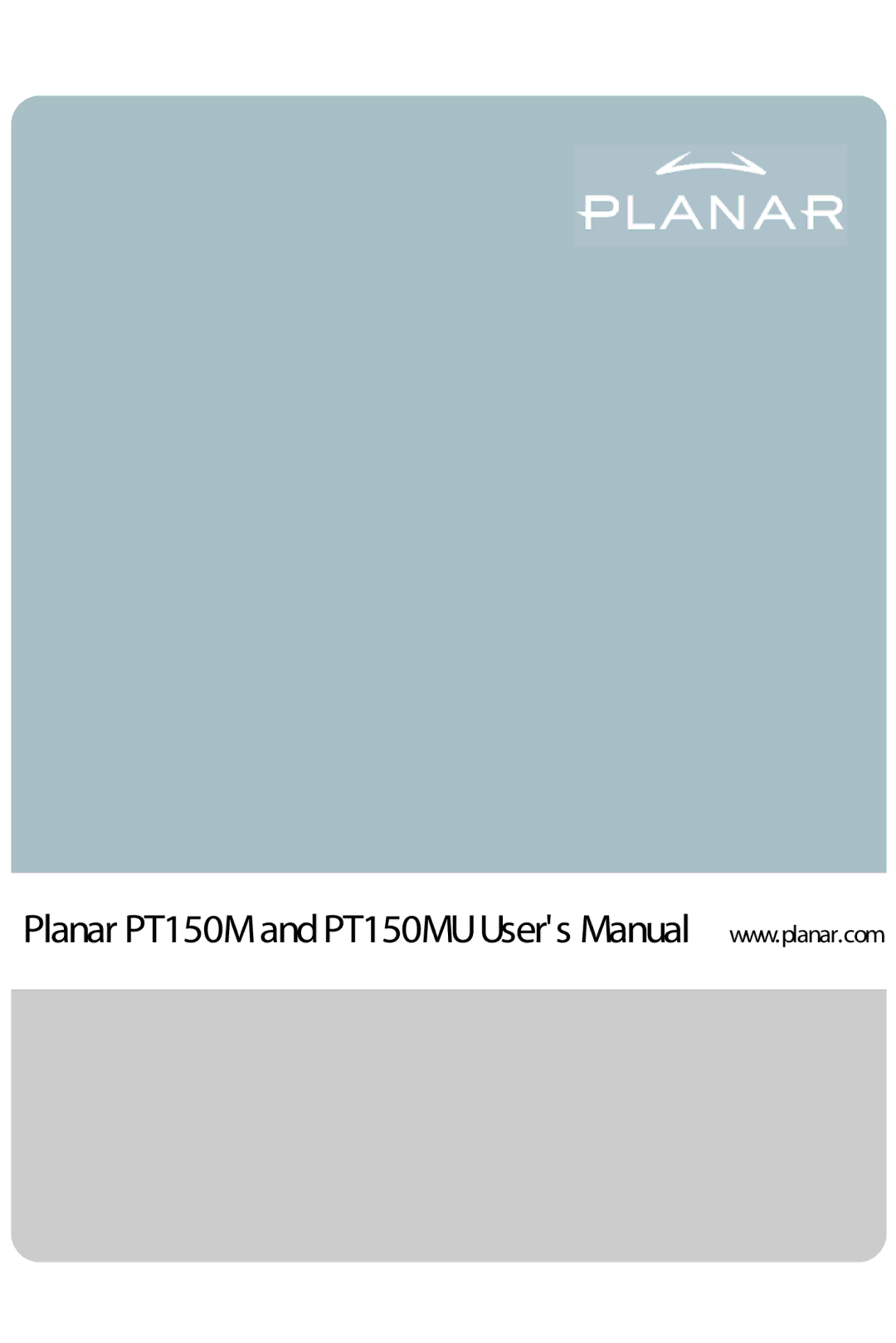 Planar PT150MU user manual 