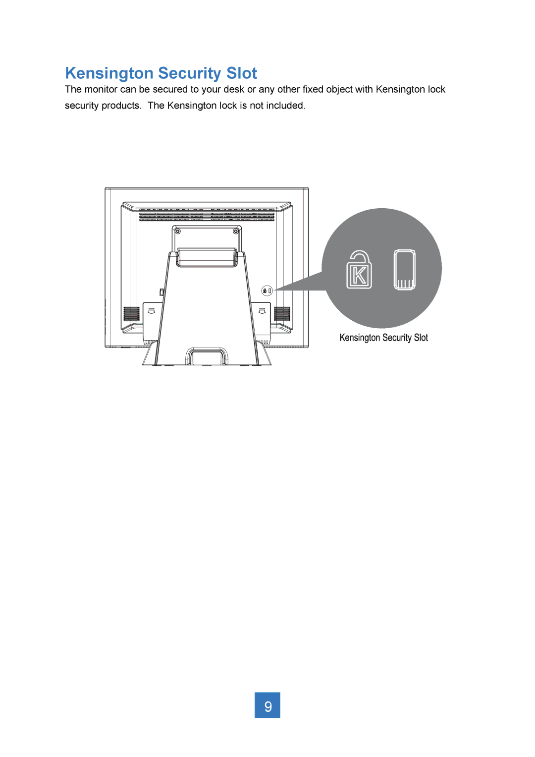 Planar PT1545R manual Kensington Security Slot 