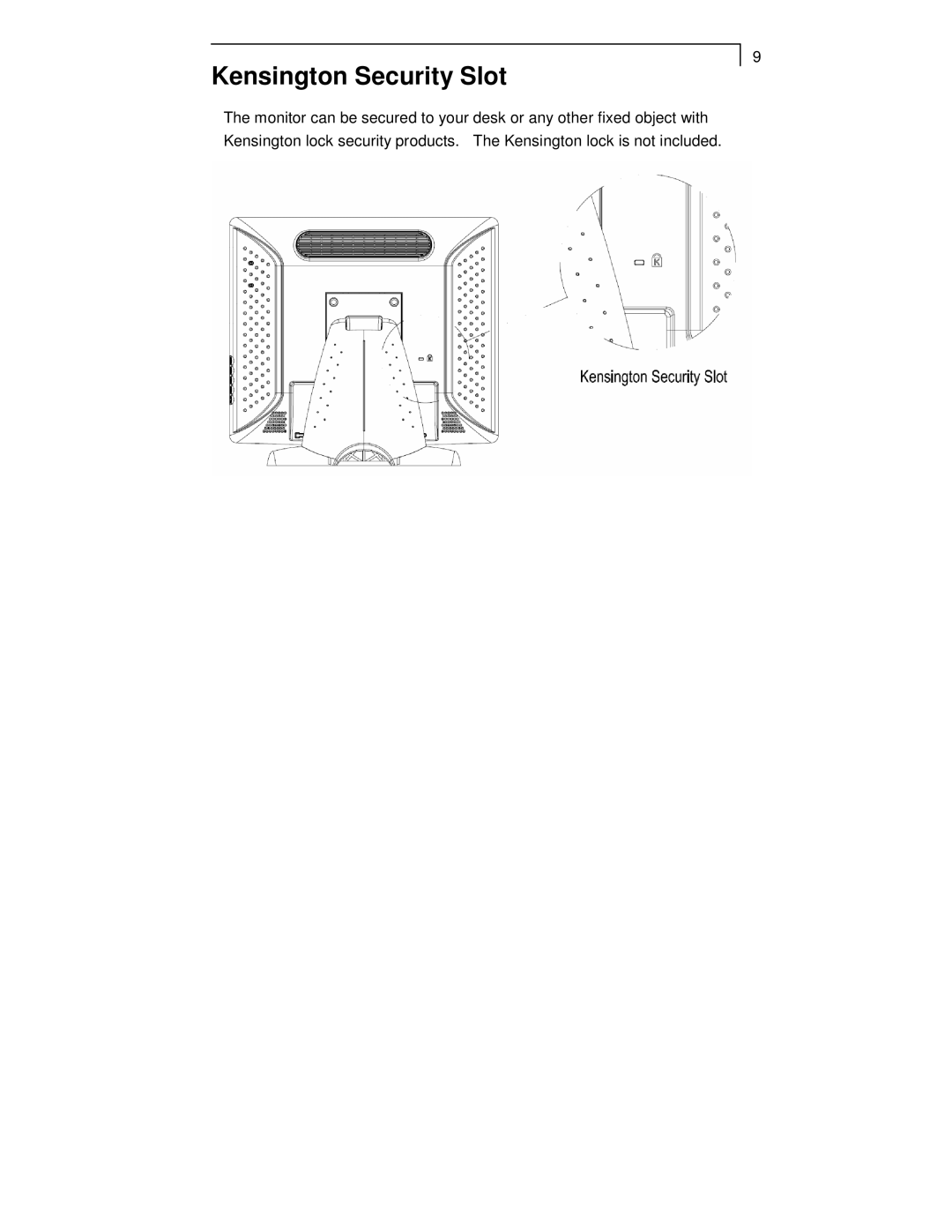 Planar PT1501MX, PT1555MU, PT1505MU, PT1550MX, PT1500MX manual Kensington Security Slot 